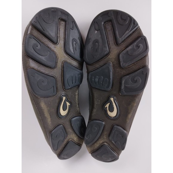 Olukai Moloa Dark Brown Leather Slip On Shoe Mens Size US 9 EUR 42 - Picture 9 of 9